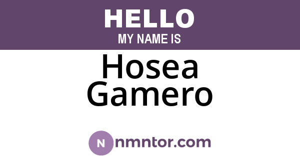 Hosea Gamero