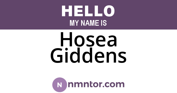 Hosea Giddens