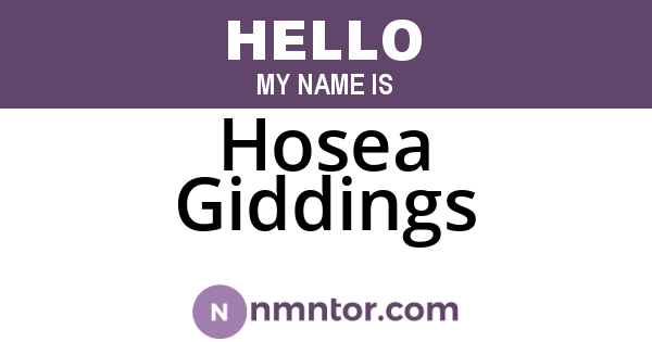 Hosea Giddings