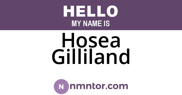 Hosea Gilliland