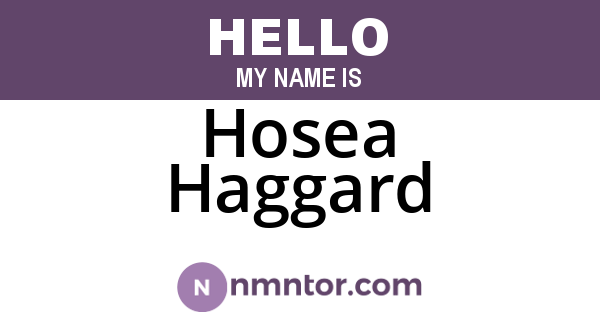 Hosea Haggard