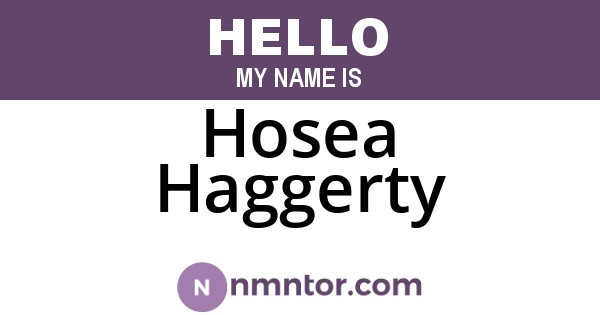 Hosea Haggerty