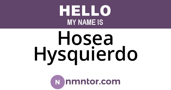 Hosea Hysquierdo