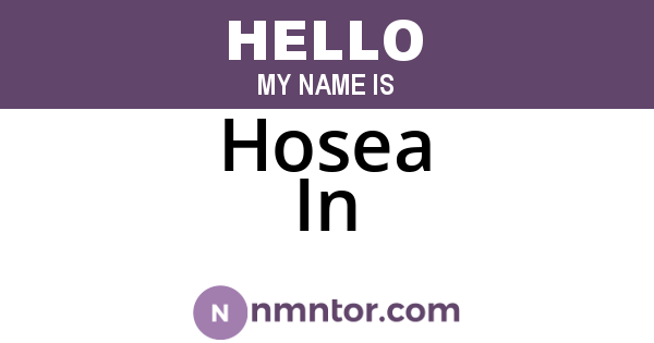 Hosea In