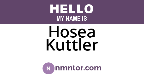 Hosea Kuttler