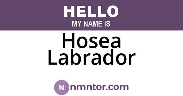 Hosea Labrador