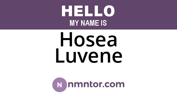 Hosea Luvene