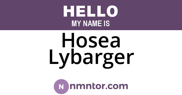 Hosea Lybarger