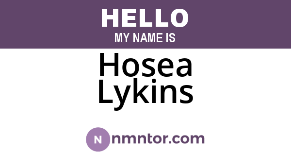 Hosea Lykins