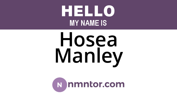 Hosea Manley