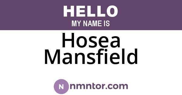 Hosea Mansfield
