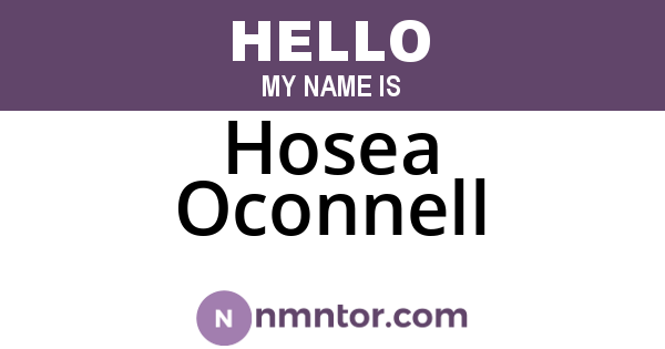 Hosea Oconnell
