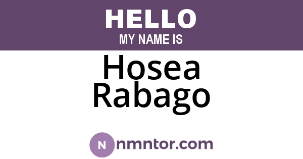 Hosea Rabago