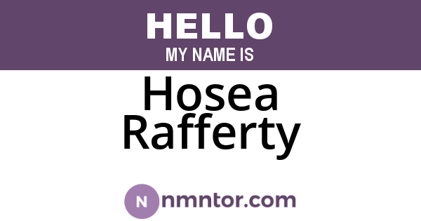 Hosea Rafferty