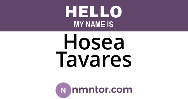 Hosea Tavares