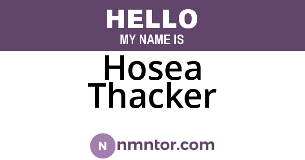 Hosea Thacker