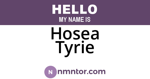 Hosea Tyrie