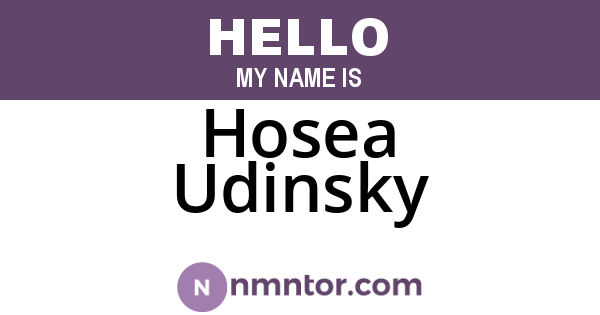 Hosea Udinsky