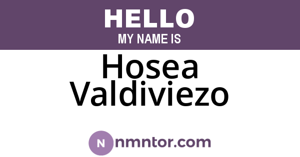 Hosea Valdiviezo