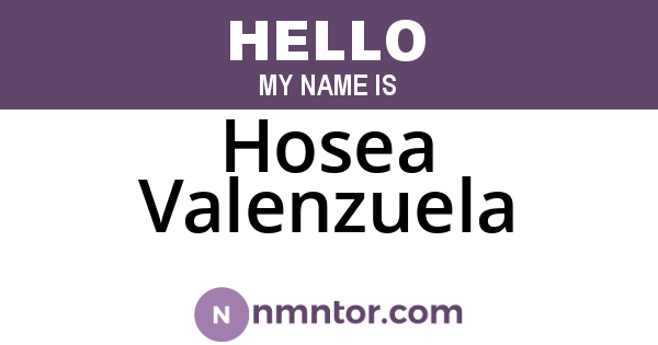 Hosea Valenzuela