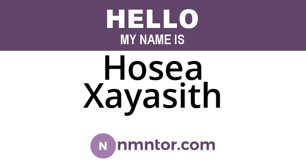 Hosea Xayasith
