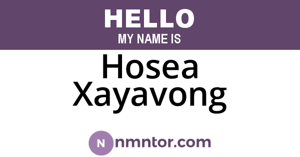 Hosea Xayavong
