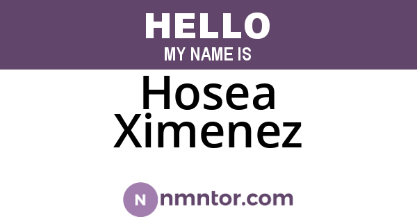 Hosea Ximenez