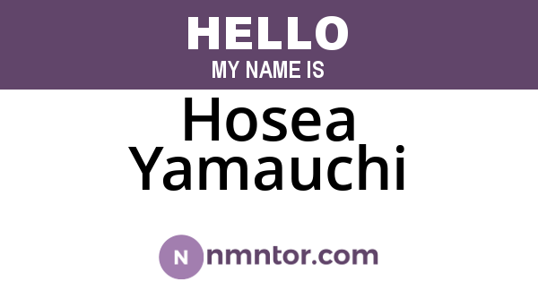 Hosea Yamauchi