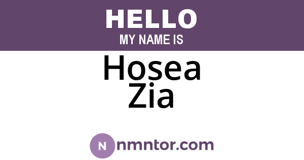 Hosea Zia