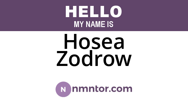 Hosea Zodrow