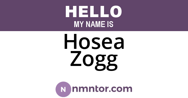 Hosea Zogg