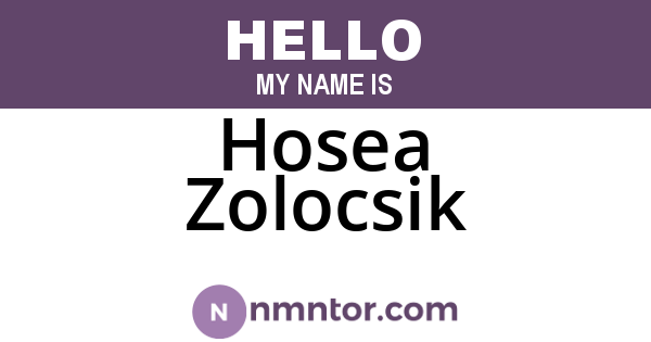 Hosea Zolocsik