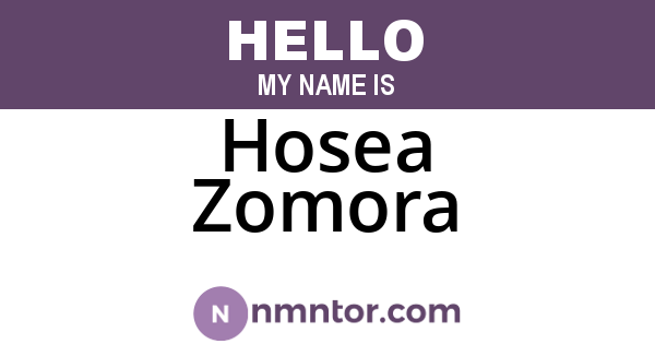 Hosea Zomora