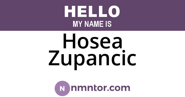 Hosea Zupancic