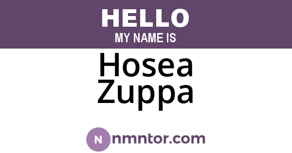 Hosea Zuppa