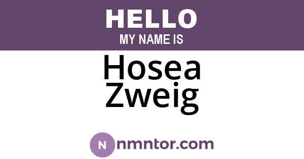 Hosea Zweig