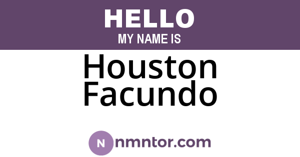 Houston Facundo