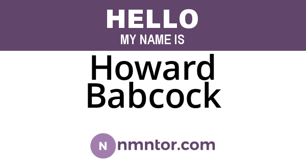 Howard Babcock