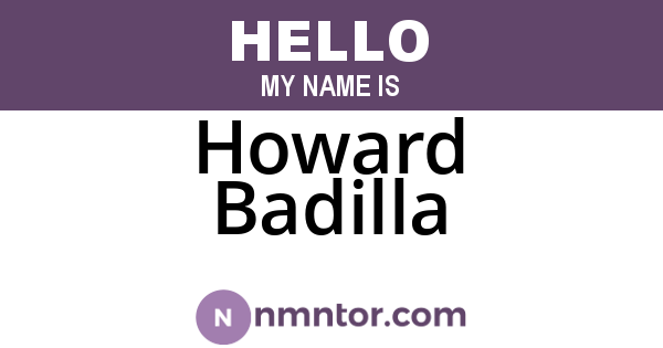Howard Badilla
