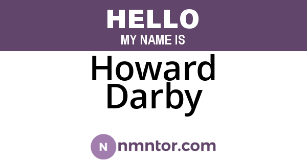Howard Darby