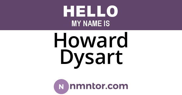 Howard Dysart