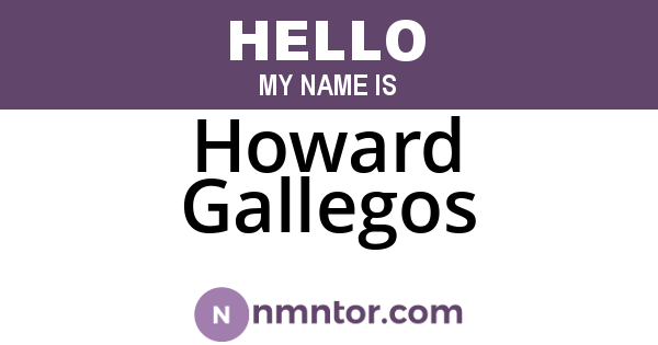 Howard Gallegos