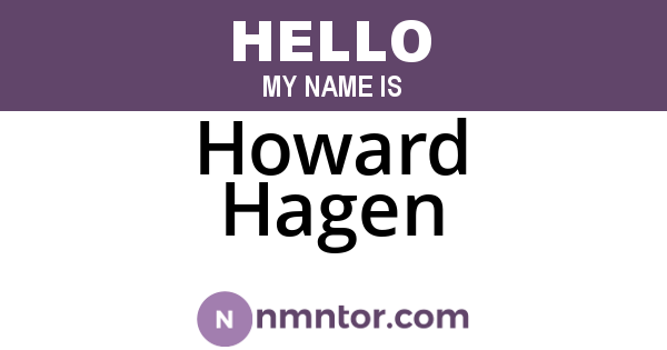 Howard Hagen