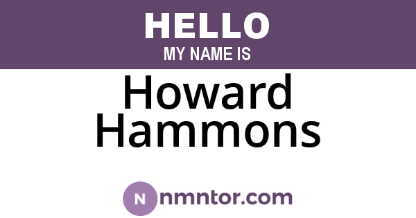 Howard Hammons