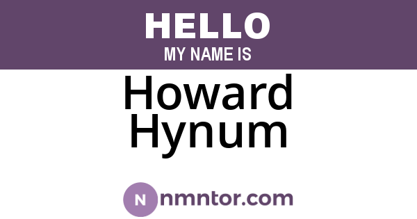 Howard Hynum