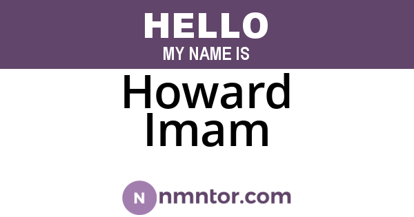 Howard Imam