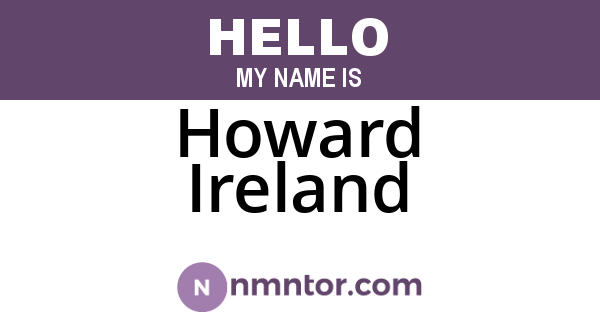 Howard Ireland