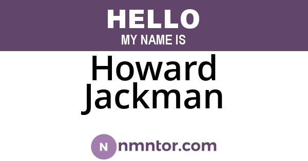 Howard Jackman