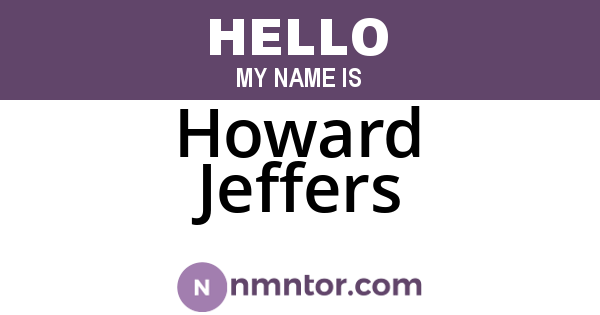 Howard Jeffers
