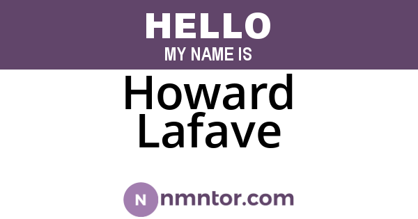 Howard Lafave